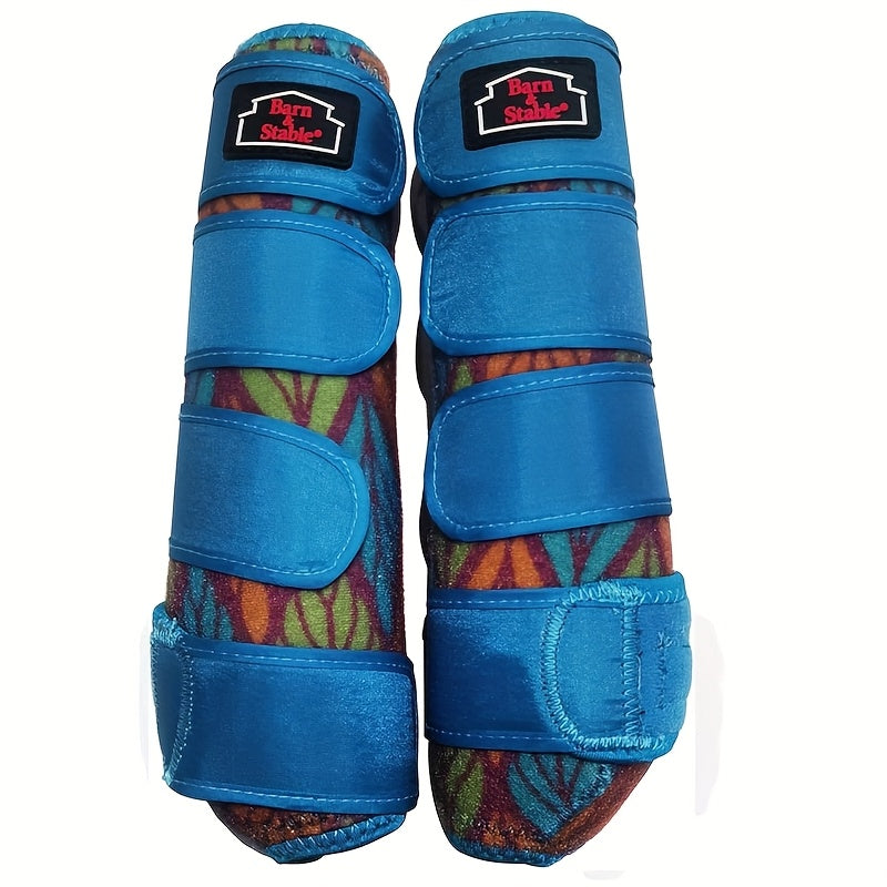 Horse Leg Wraps & Sports Boots – Ultra-Breathable Impact-Resistant Protective Boots for Front & Rear Legs, Endurance Training, 5 Patterns, Small Medium Large, Single & 2-Pair Sets