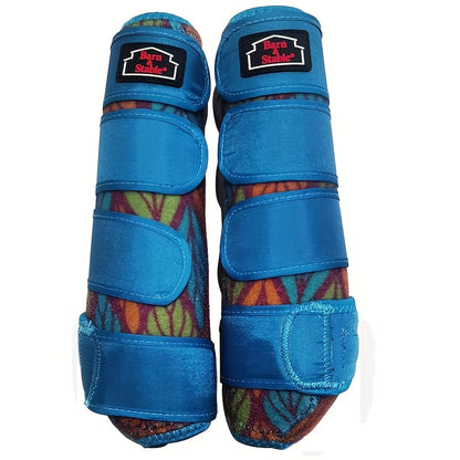 Horse Leg Wraps & Sports Boots – Ultra-Breathable Impact-Resistant Protective Boots for Front & Rear Legs, Endurance Training, 5 Patterns, Small Medium Large, Single & 2-Pair Sets