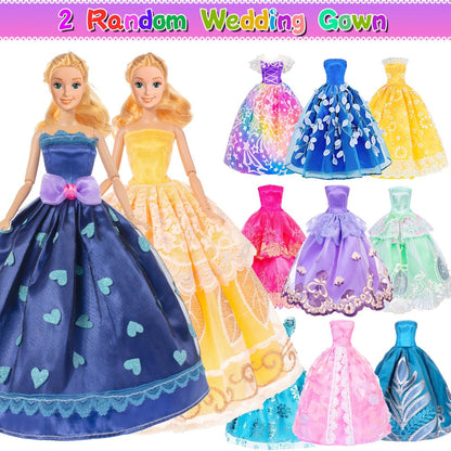 50-Piece Doll Clothes and Accessories Set for 11.5-Inch Fashion Dolls with Mixed Outfits, Shoes and Small Pieces