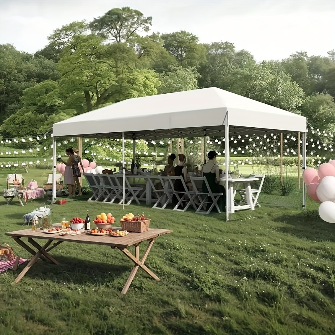 10'x20' Heavy-Duty Instant Canopy Tent - High Quality Pop-Up Event Shelter with Sidewalls, Portable Outdoor Party tent for Weddings, Markets, Backyard - Includes Stakes, Sandbags & Easy Setup, Wind-Resistant Commercial/Personal Use, Durable Oxford Fabric