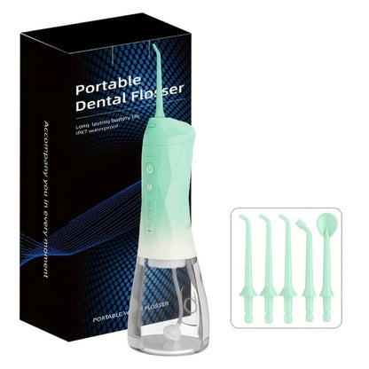 320ml USB-C Rechargeable Water Flosser with Four Nozzles, IPX7 Marking and Four Gradient Color Options