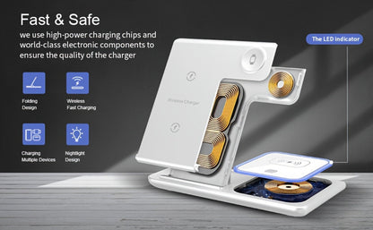 Wireless Charging Station, 3-in-1 15W MagSafe-Compatible Stand for iPhone, Apple Watch and AirPods in Three Colors
