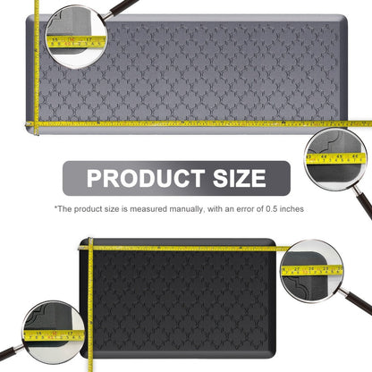 Cushioned Kitchen Standing Mat in Gray or Black with 17.3 x 29.5 and 17.3 x 47-Inch Size Options