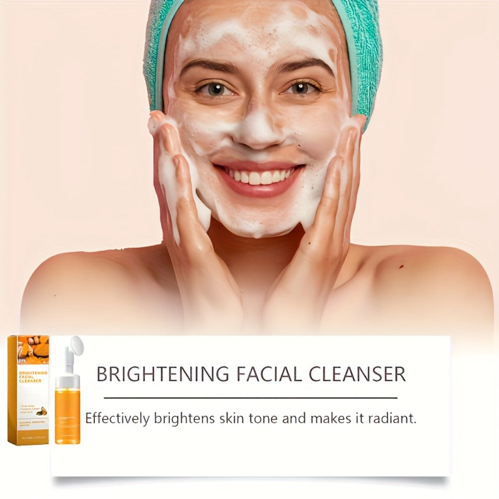 Two-Piece Turmeric and Kojic Acid Facial Cleanser Set in 3.38 oz Travel-Size Tubes for Daily Skin Care