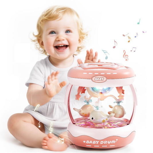 Baby Rotating Projector Music Toy 3 Months+ – Interactive Animal Sounds & Lights, Multi-Functional Sensory Learning Toy for Infants, Party Music & Motor Skills Development Gift for Boys & Girls