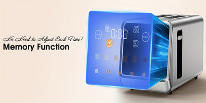 900W Two-Slice Touchscreen Toaster with Five Bread Modes, Six Shade Settings, Memory and Stainless Finish