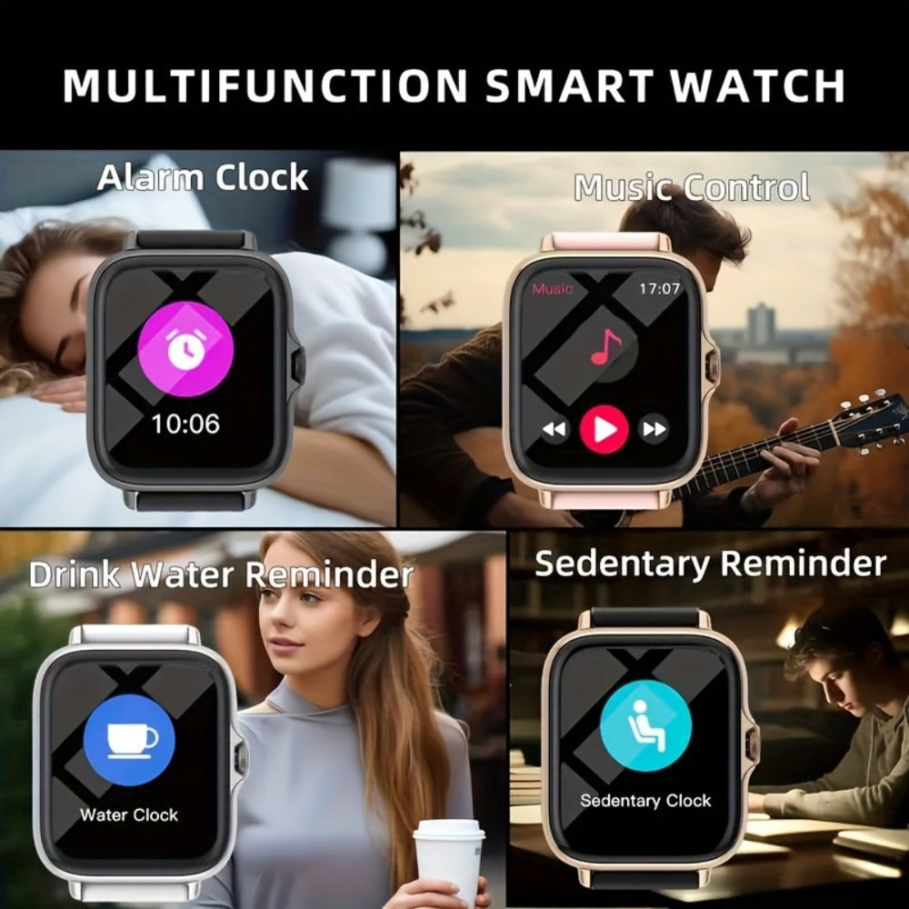 Smartwatch with Bluetooth Calling 1.91" AMOLED HD Touch Screen, Voice Assistant, Music Playback, Built-in Mic & Speaker, Multi-Sport Fitness Tracker – iPhone & Android Compatible