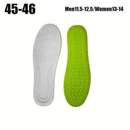 Four-Pair Green Honeycomb Foam Shoe Inserts with Trim Guide and Five EU Size Options from 35 to 46