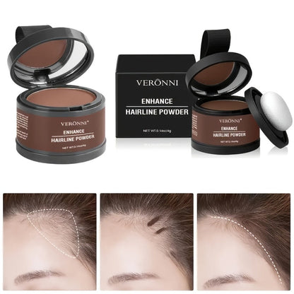 Hairline Shadow Powder Kit with Brush — Waterproof Hairline Concealer & Hair Root Touch Up Powder | Instant Fuller-Looking Hairline | 6 Shades for Women & Men All Hair Types