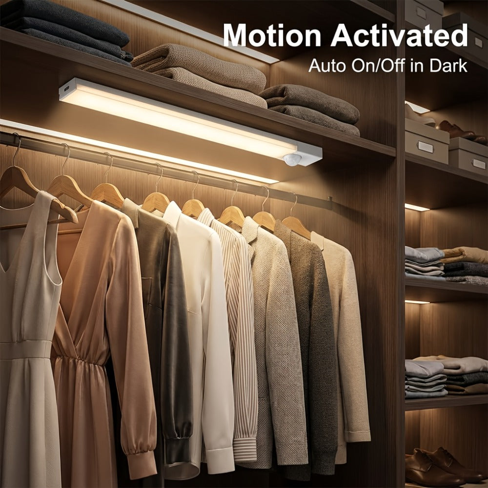 Motion Sensor Cabinet Light 6 Pack - USB-C Rechargeable LED Under Cabinet Lighting for Home Cooking, Dining and Outdoor Meals