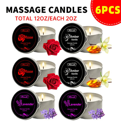 Black-Tin Massage Candle with Scent and Pack-Count Options for Spa, Pedicure and Body-Oil Use