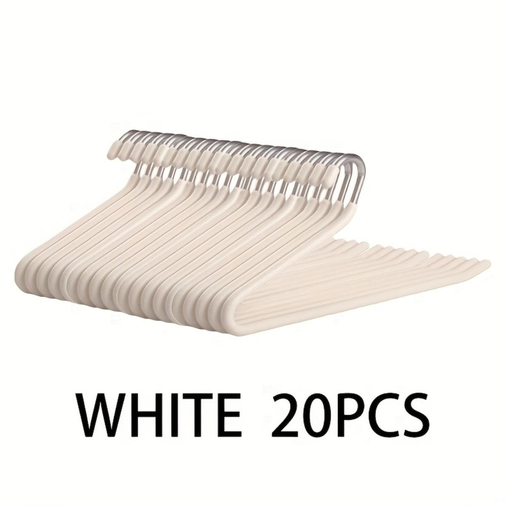 Open-Leg Pants Hangers in Black or White with 10-, 20-, 30- or 50-Piece Checkout Packs for Closets