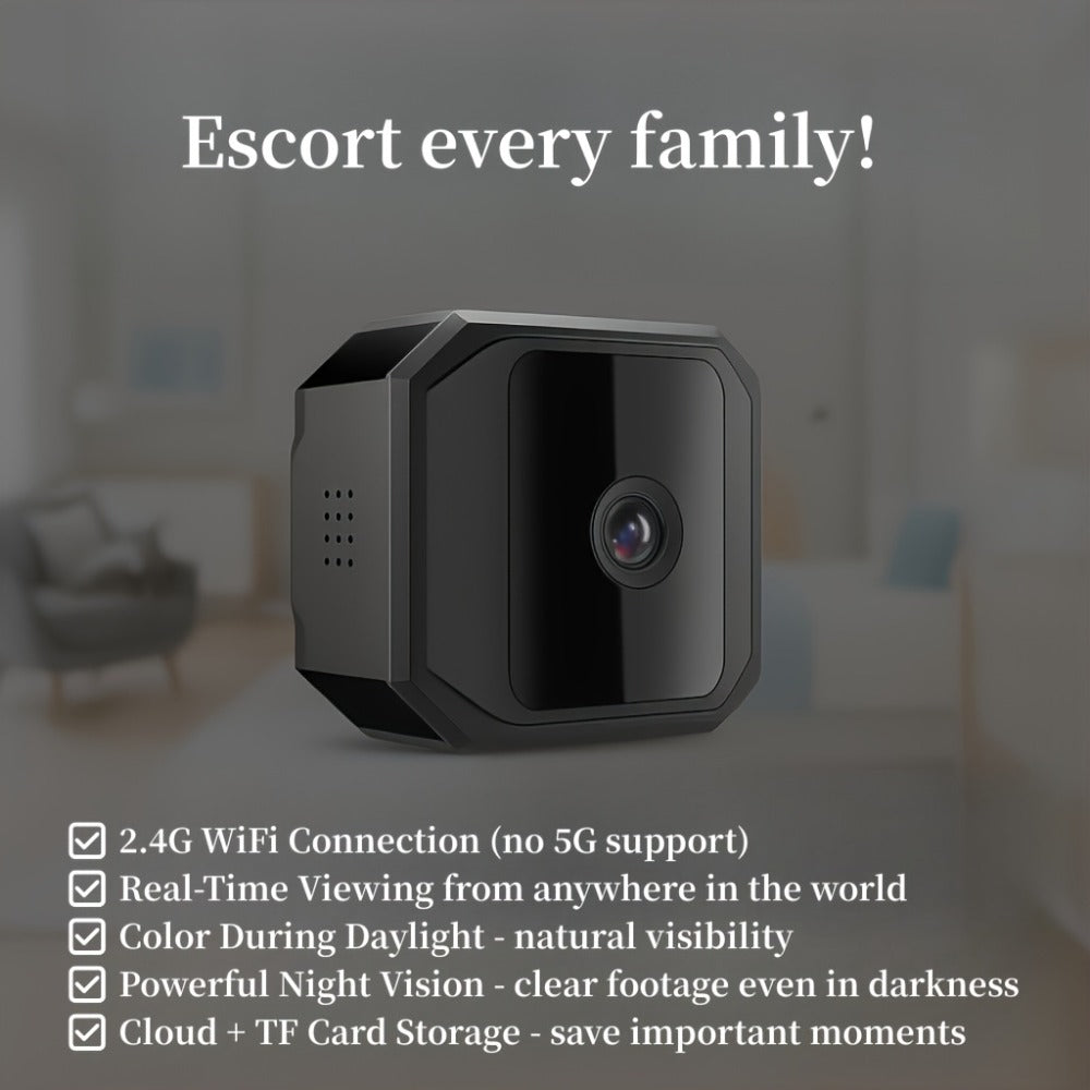 Indoor Security Camera with Built-In AP Hotspot, Color Night Vision, Two-Way Audio and Four Model Options