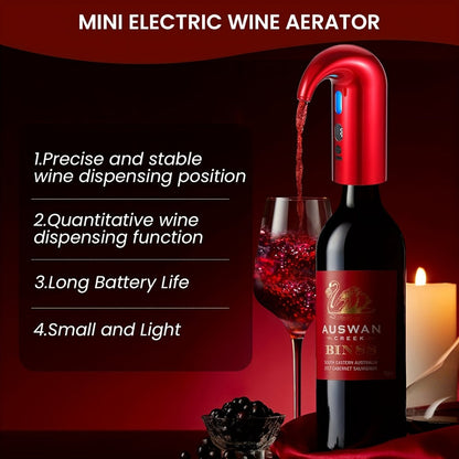 Electric Wine Aerator Decanter Dispenser Set 3-in-1, USB Rechargeable Automatic Wine Pourer with Wine Opener & Stopper, Gift for Wine Lovers