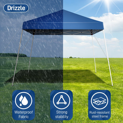 10-by-10-Foot Pop-Up Canopy Tent with Blue or White Standard and Thickened-Fabric Checkout Options