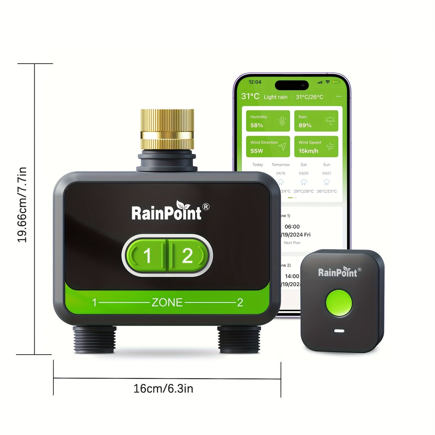 WiFi Sprinkler Timer 2 Zone Smart | App Control Garden Irrigation