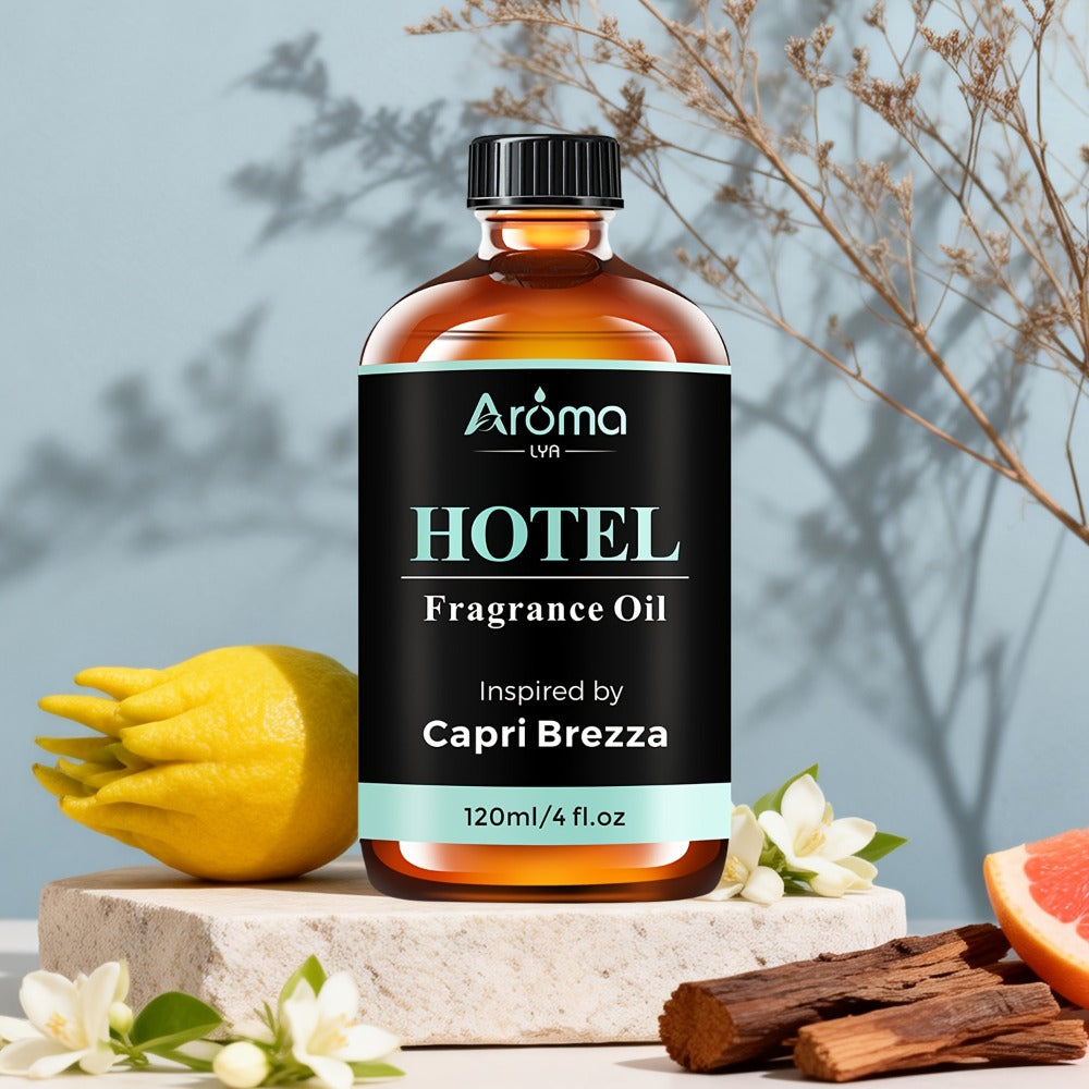 Essential Oil Hotel Fragrance 120ml with White Tea, CapriBreeze, MINE, Beach Villas or R-C Hotel Scents
