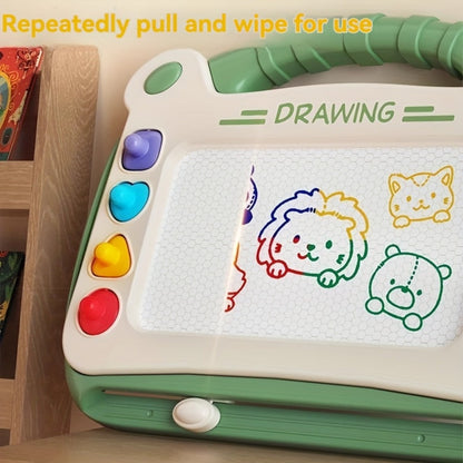 Kids Drawing Board with 4 Stamps 4 Holders and 1 Pen Educational Doodle Board Toy for Boys Girls Toddlers Learning Art Table Desk Birthday Gift