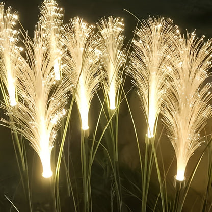 Solar Garden Lights Golden Grass Stakes, IP54 with 1- or 2-Piece Options and Separate Panels