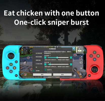 Expandable Mobile Game Controller D3 Joystick with M2 Aim-Assist – Plug & Play for Android iOS HarmonyOS, FPS Shooter Action Games, Phone Gamepad Clip-On Grip White Black Red Blue Gift