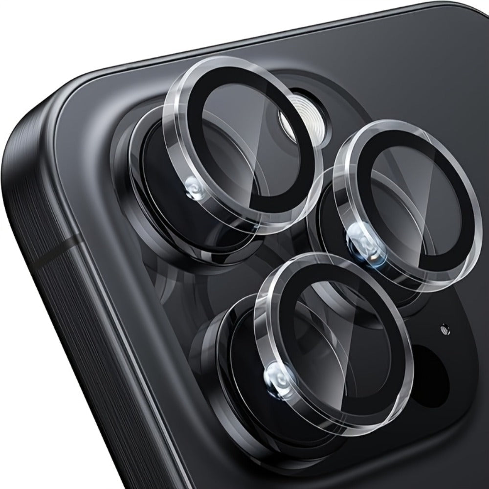Fifteen-Piece iPhone Camera Lens Protector Ring Set in Mixed Colors for Selected iPhone 11 and 12 Pro Models