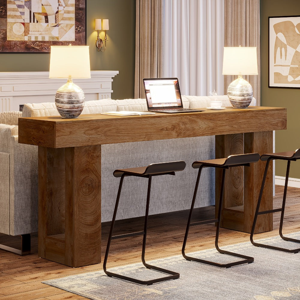 63-Inch Narrow Console Table, Hallway Accent Table for Entryway detail image - detail view 8