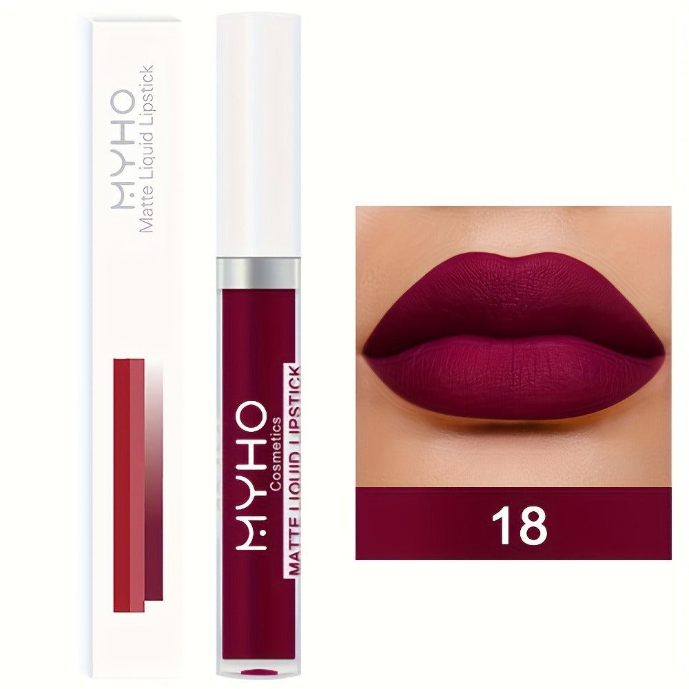 Lip Gloss Set by MYHO Cosmetics with 9 Matte Lip Colors per Set and Two Retained Shade Collections