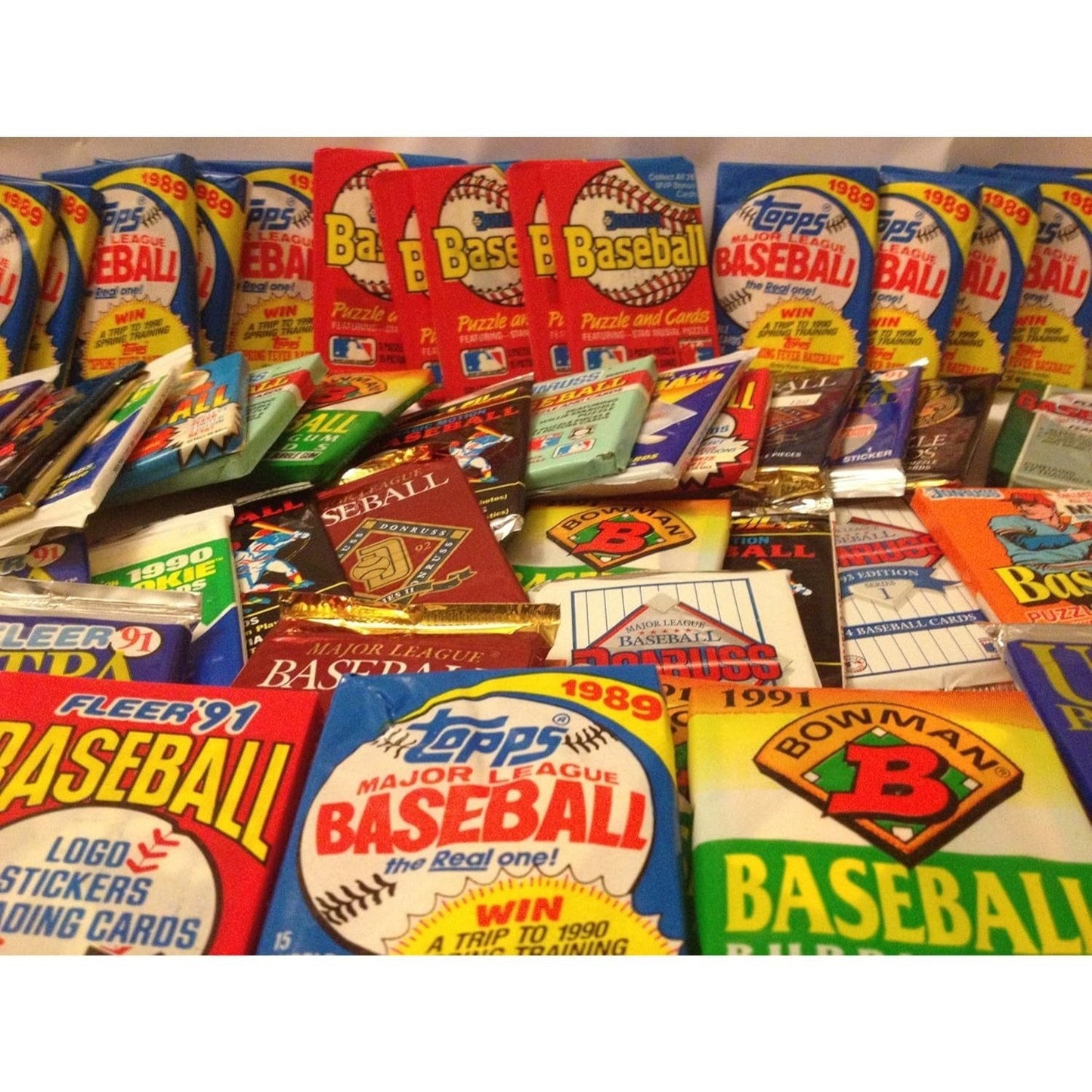 Vintage Baseball Card Sealed Pack Bundle | 3 Random Old Sealed Wax Packs | Retro Sports Card Lot for Collectors & Hobbyists | Surprise Mystery Pack Gift Set | Authentic Unopened Packs