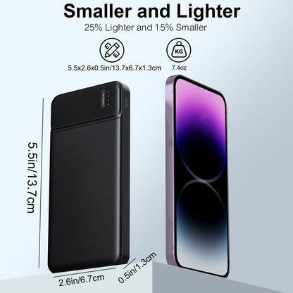 Power Bank 10000mAh 5V for Heated Clothing with PD 22.5W Charging in Black or White Battery Pack