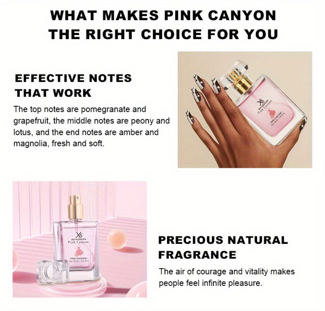 Women's Perfume Pink Canyon Eau de Parfum 1 oz with Pomegranate, Peony and Warm Amber Notes