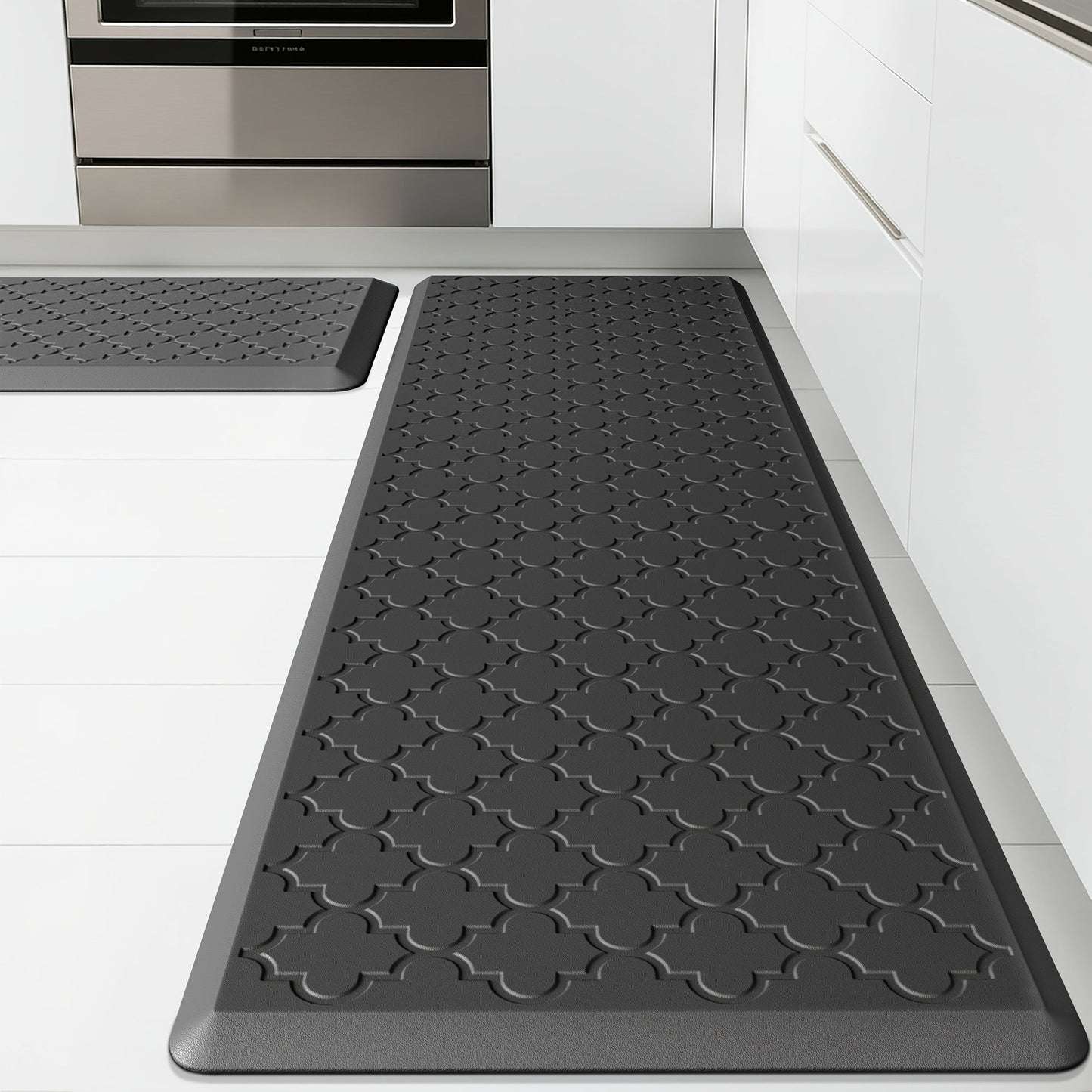 Kitchen Mat Set, 2-Piece Cushioned Standing Mats in Four Colors with 17.3x29 and 17.3x47 or 17.3x59-Inch Pairings