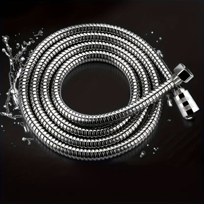Flexible Stainless Steel Shower Hose Electroplated - Round Shape, Wall-Mounted Easy Install, for Rainfall Shower Heads & Sprayers, 59" / 78.7" / 118" Length Options, Chrome Finish
