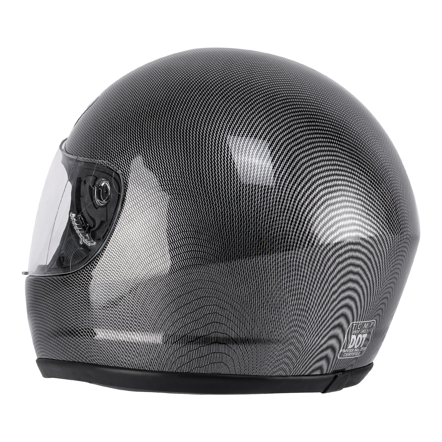 Motorcycle Flip-Up Full Face Helmet DOT Approved, Carbon Fiber Look Modular Street Bike Helmet with Anti-Scratch Visor & Washable Padding, Adult Sizes S M L XL, Includes Helmet Bag