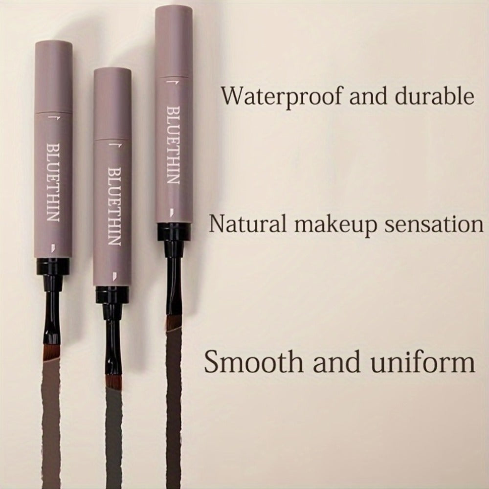 Waterproof Eyebrow Pencil Dual Ended with Angled Tip Flat Tip & Spoolie Brush Smudge Proof Long Lasting Brow Definer for Women Gray Black 2pcs 4pcs Set