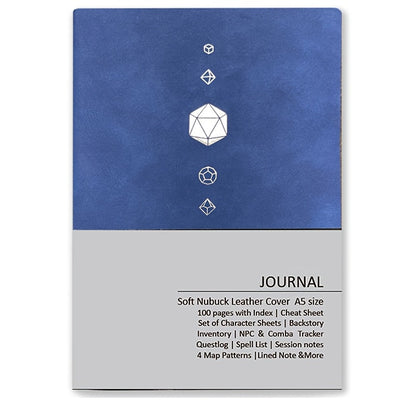 DnD Campaign Journal for D&D 5e & 5R Players — RPG Notebook with Character Sheets, Spell Tracker, Quest Log, NPC Manager & Map Pages, A5 Nubuck 100 Pages, 13 Colors, Dungeon Master Gift