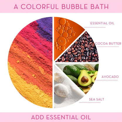Bath Bombs, 12-Piece Shea Butter and Essential Oil Gift Set with Assorted Round Fizzers and Fragrance Labels