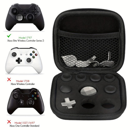 Xbox Elite Series 2 Controller Thumbstick Paddles Button Set - Stainless Steel ABS Magnetic Interchangeable D-Pad Thumb Sticks Replacement Kit