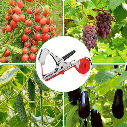 Garden Plant Tapener with Green Tool Set or Ten Red and Blue Replacement Tape Rolls for Vine Support
