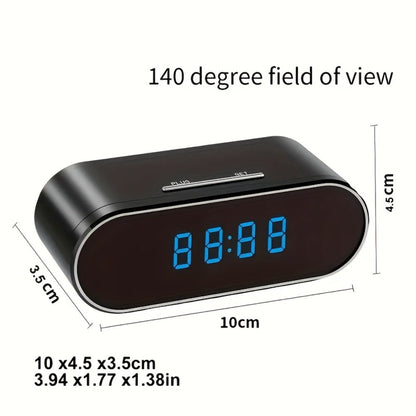 1080P WiFi Clock Camera Battery Powered, Hidden Nanny Cam with 64GB Memory Card Included, Night Vision, Motion Detection, Loop Recording, 2.4GHz Wireless, Remote Live View for Home Office Warehouse