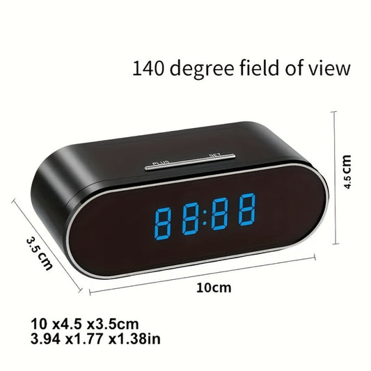 1080P WiFi Clock Camera Battery Powered, Hidden Nanny Cam with 64GB Memory Card Included, Night Vision, Motion Detection, Loop Recording, 2.4GHz Wireless, Remote Live View for Home Office Warehouse