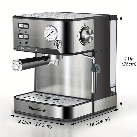 20 Bar Espresso Machine 950W, Stainless Steel Espresso & Cappuccino Latte Maker with Steam Wand Milk Frother