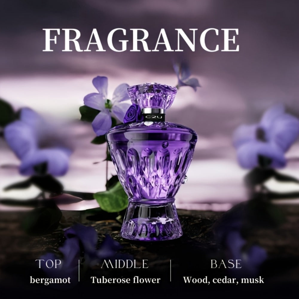 Obsidian Violet Eau de Parfum Spray, 75ml Purple Bottle with Floral, Woody and Musk Scent Profile