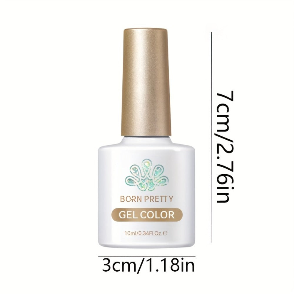 Gel Nail Polish in 10ml Black Magnetic Cat-Eye with Glass-Bead Shimmer, BGC01 or MY49 for Shimmer Art