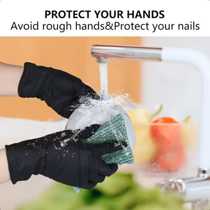 ZTVZTV Black Nitrile Disposable Gloves in 200-Piece Packs with Four Size Options from S to XL