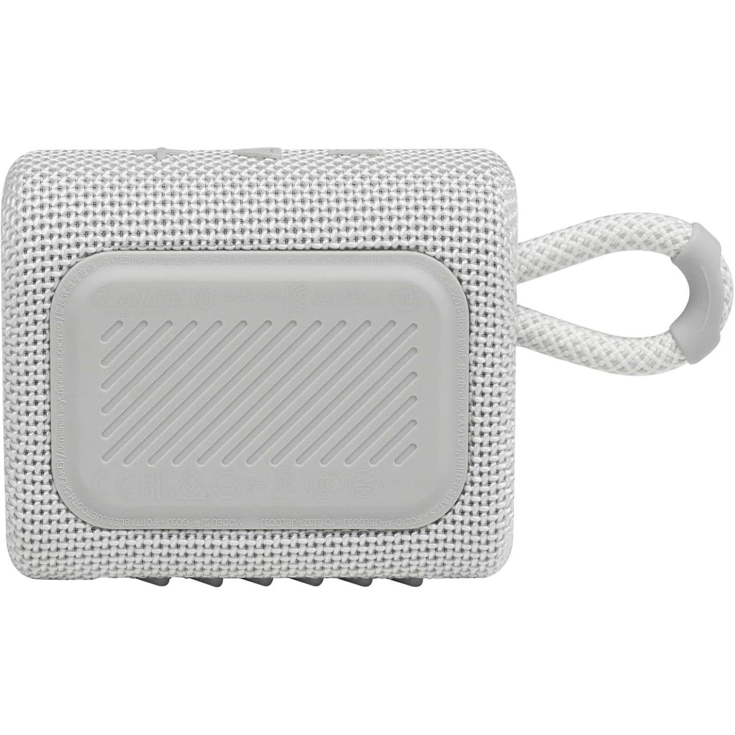 JBL Go 3 IP67 Waterproof Portable Bluetooth Speaker, Big Audio & Punchy Bass, 5-Hour Playtime, USB-C Fast Charge, Rugged Fabric Design with Carry Loop for Outdoor Travel Beach Shower