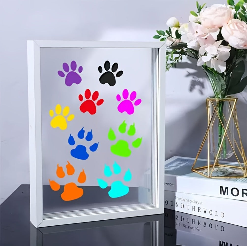 Family Handprint Kit with 4 Slots & 6 Colors – Memory Frame Keepsake Gift