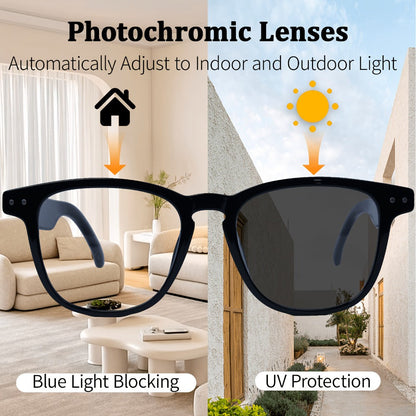 Smart Glasses 164-Language Translation Eyewear with Bluetooth Music, Calls and Multiple Black or Pink Frames