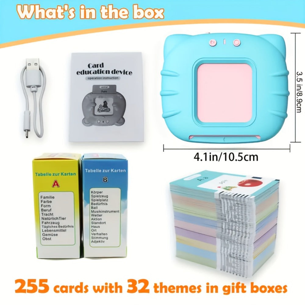 Bilingual English Speaking Flash Cards for Kids — 56 Cards 112 Visual Sight Words, Toddler Vocabulary Builder ESL Language Learning Toy for Boys Girls Ages 2-6, Birthday Christmas Gift