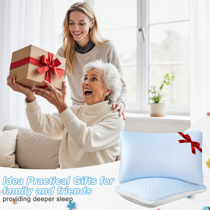Cooling Bed Pillows 2-Pack, Non-Collapsing Soft Support Pillow with Neck & Cervical Support, Breathable & Machine Washable, Queen Size Bed Pillows for Back Side Stomach Sleepers