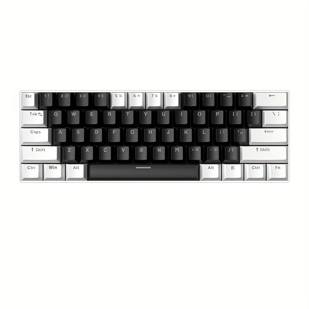 Hot-Swap 61-Key 60% RGB Mechanical Gaming Keyboard, Hot Swappable Red Blue Switch Compact Wired Keyboard with RGB Backlight, Portable Mini Keyboard for Windows PC Laptop Mac Gamers Typists